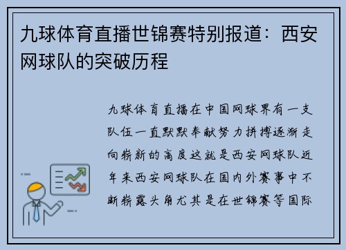 九球体育直播世锦赛特别报道：西安网球队的突破历程